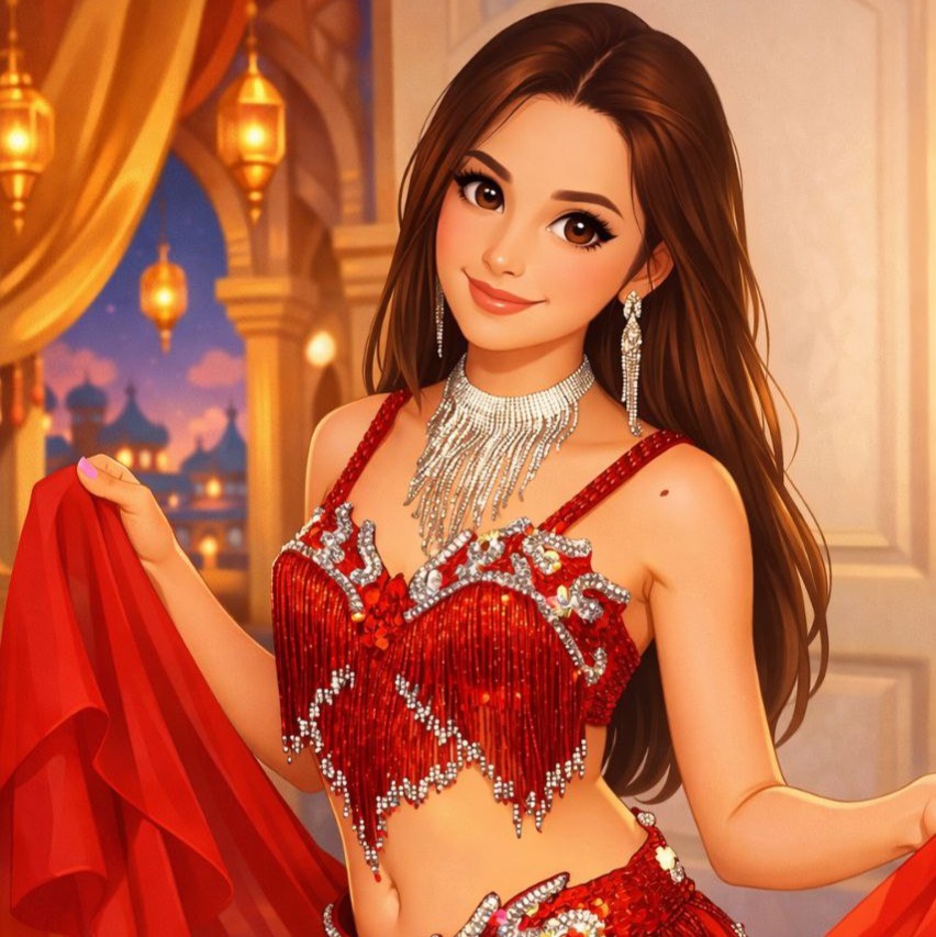 Girl Belly dance from RU on Tango Live
